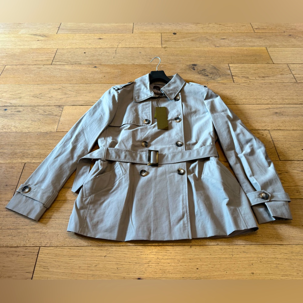 Pure Collection Beige Trench Coat Women's Sz XL NWT‎
